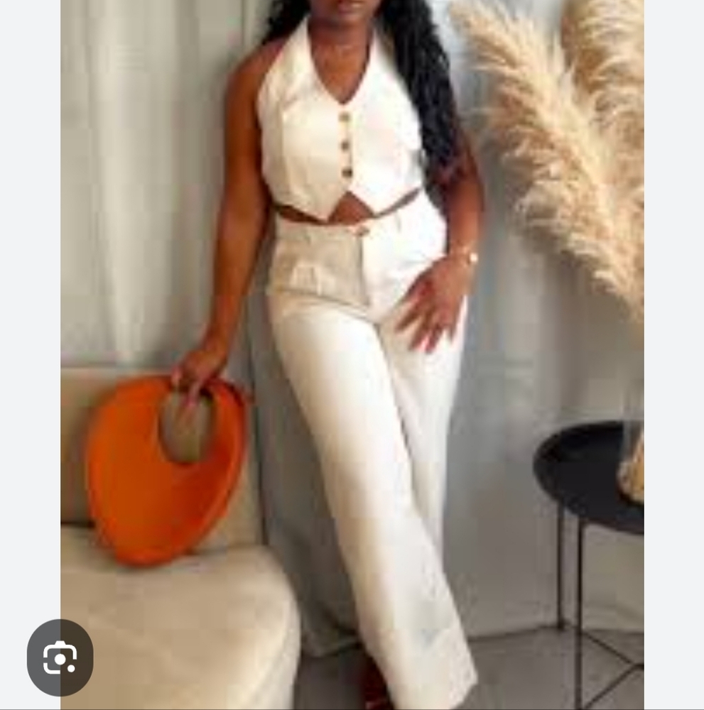 Elegant Cream Women's 2 Piece suit